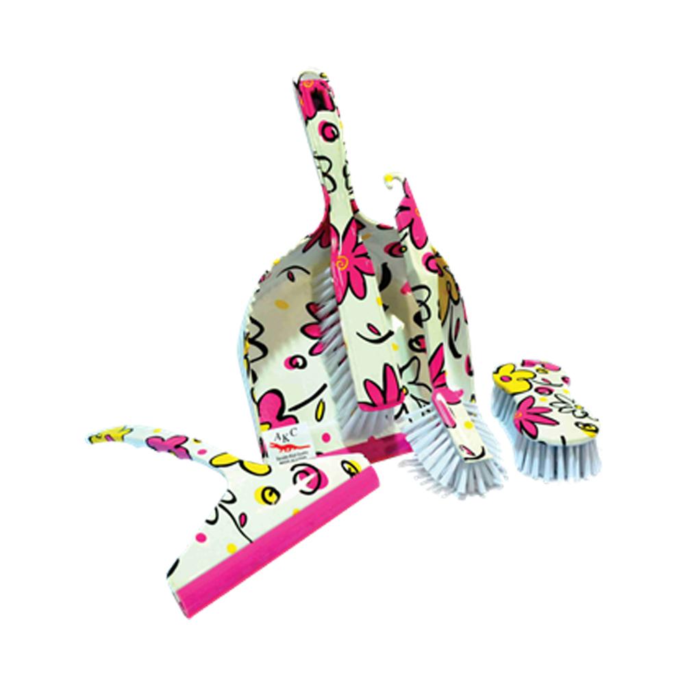 Plastic Printing Dust Pan 5pcs Set